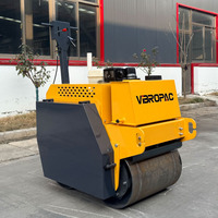 Compacteur vibrant à double tambour de 500 kg à moteur diesel/essence, mini-compacteur pour la réparation des routes en terre et en asphalte