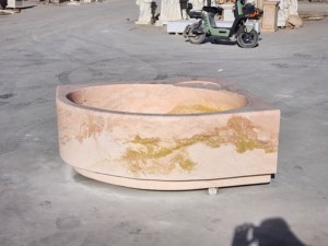 Bañeras Ovaladas Modernas de Lujo Hechas a Medida, Exclusivas Rosa Aurora/Portogallo, Bañeras Independientes para Hidromasaje, para Hoteles, Villas, Casas - Product Image 6