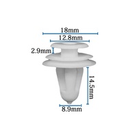 Nouvelles attaches de garniture de panneau de porte de voiture KADIHUI YC05 Quick-Fix noires de haute qualité (PP/POM/Nylon) OEM/ODM 100 pièces/sac