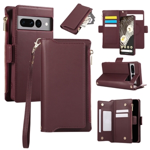 Étui portefeuille en cuir à bandoulière pour Google Pixel 6A/7/7 Pro/7A/8/8 Pro, pour iPhone 15 Promax étui pour carte de crédit avec corde - Product Image 4