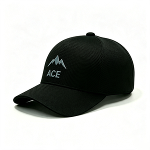 Seamless One-Piece Molded Mesh 5-Panel Baseball <b>Cap</b> Unisex Breathable Structured Sport Hat 3D <b>Mountain</b> Embroidery Letter OEM ODM - Product Image 6
