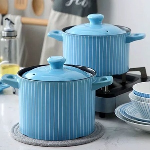 Casserole en céramique de spodumène non revêtue, compatible avec le feu ouvert, pour lait, soupes et autres préparations culinaires - Product Image 6