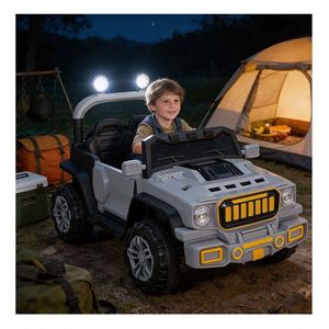Kids Ride on Electric Vehicle Four 390 Motor 12V7Ah Battery App Steering Bluetooth Console Swing Motion USB Music <b>Flash</b> Beam - Product Image 2