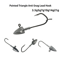 Tête de jig de pêche 3,5-35g pour crappie et basse, anti-accrocs, avec hameçon en plomb haute résistance, leurre bionique pour la pêche en eau douce