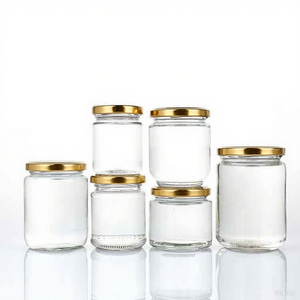Frascos Redondos de Vidrio Recuperables de 3oz 4oz 5oz 7oz 8oz 10oz 12oz 16oz 32oz <span class=keywords><strong>para</strong></span> Almacenamiento de Especias, <span class=keywords><strong>Miel</strong></span>, Mermelada y Alimentos con Tapa - Product Image 4