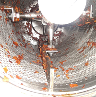 De fruitsteenwasser verwijdert de hardste korrels van fruit zoals perziken en abrikozen.