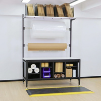 Station d'emballage ergonomique Detall PackingStation, élévation électrique de 720 à 1200 mm, plateau en acier, tapis anti-fatigue, certifiée CE