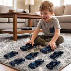JunRong Set di Modellini <span class=keywords><strong>Auto</strong></span> in Scala 1:64, Tema Supereroi, Veicoli in Metallo a Frizione per Bambini - Product Image 6