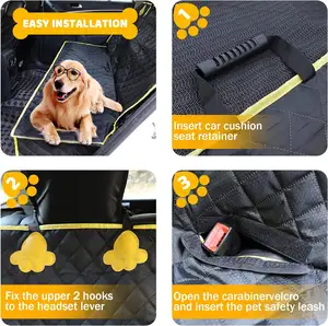 Washable Pet Breathable And Foldable Dog Car Seat Cover