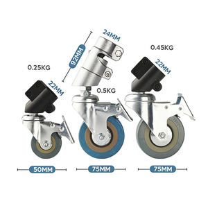 อุปกรณ์ส่องสว่างสำหรับสตูดิโอถ่ายภาพแบบมัลติฟังก์ชันพร้อมล้อเลื่อนขาตั้งรูปตัว C สำหรับงานหนัก3ล้อแบบมืออาชีพ - Product Image 3