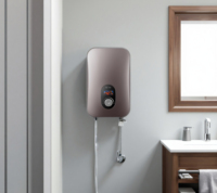 Pemanas Air Listrik Tanpa Tangki 220V-240V 11KW Kontrol Sentuh Pintar Pemanasan Cepat untuk Rumah Tangga, RV, Kamar Mandi Hotel, Shower