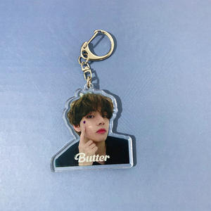 Vente flash Porte-clés coréen Star Key Chain Double face en acrylique Porte-clés Pardent <span class=keywords><strong>Butter</strong></span> <span class=keywords><strong>Jimin</strong></span> Suga Kpop Stars - Product Image 6