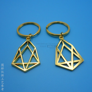 Llavero de Aleación de Zinc con Diseño Hueco, Logotipo Personalizado, Regalo Empresarial, Colgante Metálico Duradero, Imitación Oro - Product Image 4