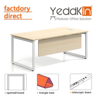 Base de bureau exécutive moderne en métal, cadre de table de bureau durable, support de poste de travail commercial, montage facile, modulaire, écologique