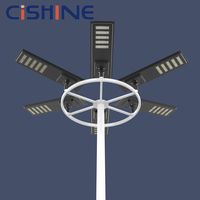 Poste de Luz Solar Todo en Uno de 10m 15m 20m 60 pies 50 pies, Lámpara Solar LED Galvanizada para Exteriores, Poste de Iluminación para Exteriores