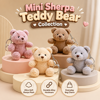 Porte-clés en peluche ours en peluche de 11 cm, mini poupée animale en peluche mignonne, breloque de sac, pendentif de sac à dos pour enfants, filles, bouquet, boîte cadeau d'anniversaire