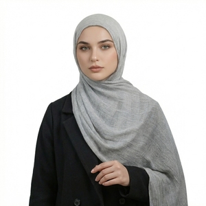 Nuevo Hiyab de Modal con Teñido Reactivo Premium, Suave y Arrugado, Bufanda de Viscosa para Mujeres Musulmanas, Chal Transpirable con Personalización - Product Image 1