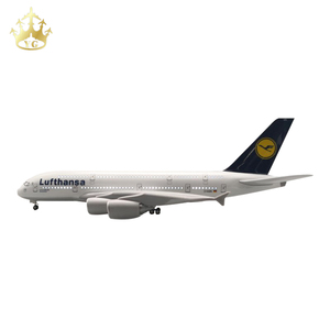 Modelo de Avión de Resina con Luces LED para Escritorio, Airbus A380 1/160, <span class=keywords><strong>Lufthansa</strong></span> Airlines, Iluminación Controlada por Sonido, Regalo Empresarial - Product Image 1
