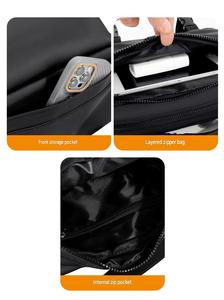 Sac messager imperméable en nylon pour homme, tendance, avec lettres décoratives, sac bandoulière sport extérieur pour homme, plusieurs poches - Grande Vente - Product Image 6