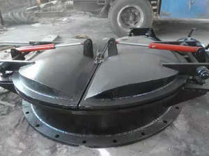 Vanne à battant hydraulique à double porte en acier inoxydable, anti-refoulement pour drainage des eaux usées - Product Image 6