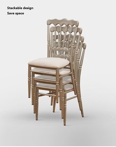 Chaise <span class=keywords><strong>Napoléon</strong></span> QL800B en aluminium de qualité avec coussin fixe pour fête de mariage ou bureau à domicile/entrée/hôpital - Product Image 3