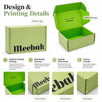 Boîtes d'expédition en carton ondulé vert personnalisées avec logo imprimé de luxe, pliables, pour cadeaux, vente en gros