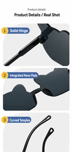 Wholesale Kids Cat <b>Sunglasses</b> Cute Animal Shape Children <b>Sunglasses</b> Bulk Colorful Design - Product Image 2