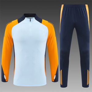 25/26 Item Baru Setelan Olahraga Sepak Bola Tersedia Dewasa Pakaian Latihan Musim Dingin Anak-anak Setengah Resleting Lengan Panjang Pakaian Olahraga - Product Image 3