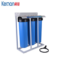 Mesin Pemurni Air Aktif Karbon Elektrik Tiga Tahap 20 Inch Putih/Bening Jumbo untuk Luar Ruangan Whose House