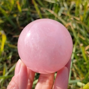 Wholesale High Quality Eco-Friendly Polished Rose Quartz Sphere Natural <b>Crystal</b> Blue Calcite Flower Agate <b>Ball</b> Letterpress - Product Image 3
