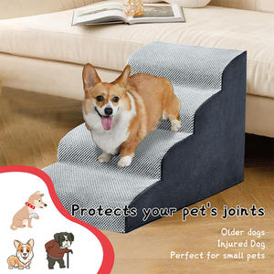 Hohe Betten Gebogene Hunde treppe Kleines Hundes ofa Rutsch feste Haustier stufen Leiter Haustier Schwamm leiter Abnehmbare und wasch bare Haustier treppe - Product Image 5