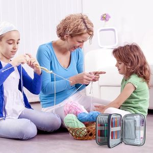 Portable Travel Empty Crochet Hooks <strong>Case</strong> Crochet Hook Storage <strong>Case</strong> Organizer Zipper Bag <strong>for</strong> Needlework - Product Image 6