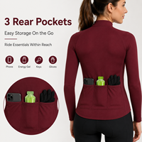Jersey de Ciclismo Personalizado al por Mayor para Mujer, con Media Cremallera, Color Borgoña, para Bicicleta de Carretera, con 3 Bolsillos Traseros, Nombre del Equipo, Ropa de Club OEM