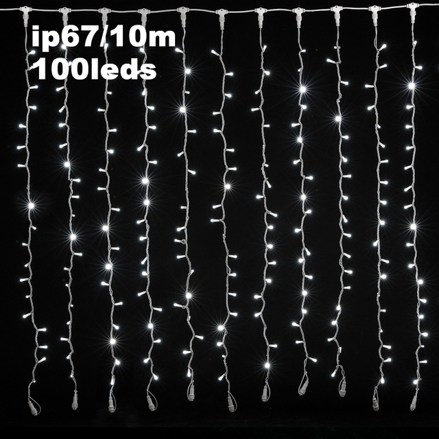 Outdoor Christmas LED Curtain String Lights with IP67 Waterproof for Hanging Decoration