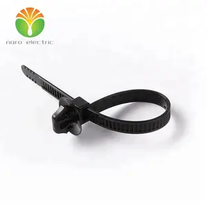 Hot selling Black auto cable ties 12*7 hole with/without sponge mat M72000252 zip tie