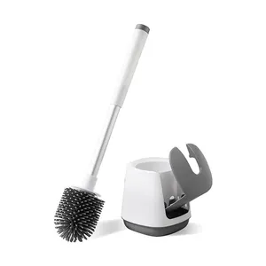 Jesun Silicone Toilet Brush With Automatic Open Brush Holder Case Effortless Cleaning Solution For Hygienic Bathroom Maintenance