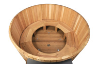 Amateur de cèdre Autoportant Pas Cher Petite Baignoire Ronde en Bois Baril Douche Smart Hot Tub Baignoire en Bois de Cèdre à Vendre