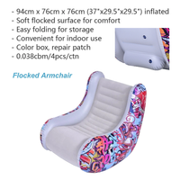 Vente en gros canapé-lit de salon gonflable floqué personnalisé Ensemble de sièges de détente gonflables pour adultes