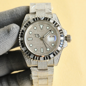 Reloj Deportivo de Lujo con Diamantes, Acero Inoxidable 316L, Resistente al Agua 200m, Cristal de Zafiro, Movimiento Mecánico de Agujas, Unisex - Product Image 1