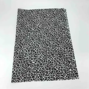 Venda por atacado de camisas de roupa requintadas do tecido do leopardo preto papel de embrulho