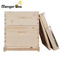 Nouveau Kit de ruche Menger Bee Langstroth 2 couches 10 cadres en bois de sapin à joint queue d'aronde Outils d'apiculture Garantie 2 ans