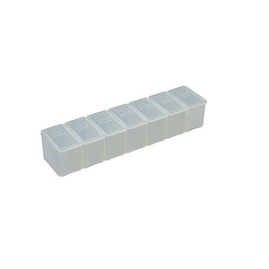 Transparent 7 Compartment Pill Storage <b>Box</b> With Lid Daily Necessities Organizer Desktop Storage Case - Product Image 5