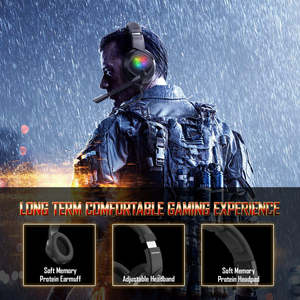 <span class=keywords><strong>ONIKUMA</strong></span> K19 venta al por mayor logotipo personalizado Cancelación de ruido Gamer auriculares ordenador PC Gaming auriculares con micrófono - Product Image 5