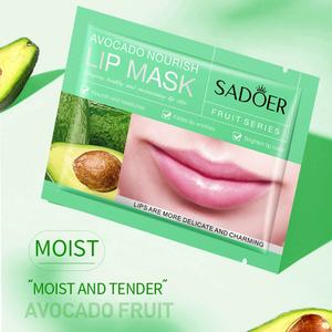 Masque de nuit pour les lèvres SADOER aux fruits (fraise, myrtille, avocat, orange) - Masque hydratant bio au collagène pour les lèvres - Product Image 3