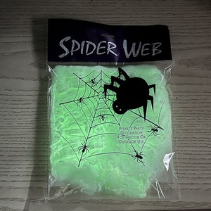 Ragnatele Elastiche Bianche Fluorescenti per Halloween, Decorazioni per Feste in Maschera - Product Image 1