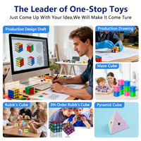 Cube magique 3x3 de haute qualité, matériau transparent lisse, jouet éducatif pour enfants, performance stable, cube de puzzle lumineux