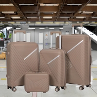 Ensemble de bagages PP 3 pièces personnalisé avec roulette Spinner fermeture à glissière TSA pour l'aéroport Voyage vacances utilisation en extérieur