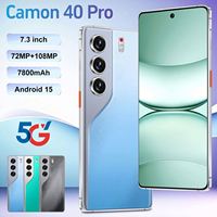 Smartphone 5G Camon 40 Pro Techno 1 To en gros avec processeur Deca-Core, écran HD 7,3 pouces, téléphone Android 108 MP, batterie 7800 mAh 90 Hz