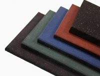 INOLP Muestra gratis No tóxico 15mm de espesor Negro + Color Gránulos de goma EPDM Alfombrillas para suelo de gimnasio CN