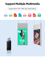 Pantalla LCD Portátil de 43 Pulgadas, Doble Cara, Vertical, para Montaje en Techo, para Publicidad, Señalización Inteligente para Interiores